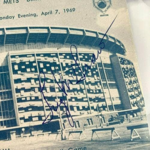 Tug McGraw potpisao 1969 New York Mets Shea Stadium razglednicu PSA DNK RARE-MLB potpisi reza