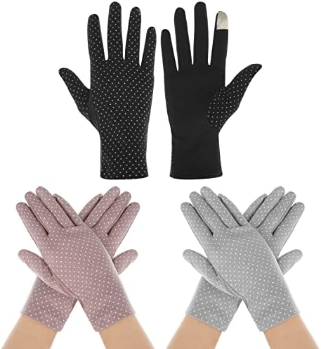 Yolev 3 pari Zaštitne rukavice za sunčanje za žene Neklizajuće UV zaštitne rukavice na dodirnim ekranom za zaslon za vožnju ribolovnim golfu ljetne aktivnosti na otvorenom