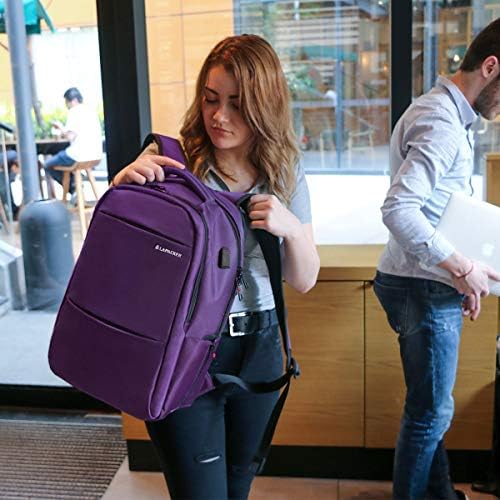 LAPACKER 15.6-17 inčni poslovni laptop ruksaci za žene muške, vodootporna putna torba za Laptop sa USB priključkom za punjenje