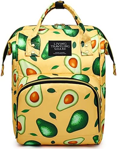 Ruksak za avokado modna mama torba - multifunkcionalna mama torba za velike kapacitete za pelene za flaše | Ruksak za avokado za dječake