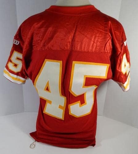 1994 Kansas poglavar grada 45 Igra Izdana crvena dres 75th patch dp17423 - nepotpisana NFL igra rabljeni dresovi