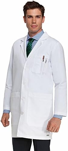 Barco Sivi anatomijski piling Signature - Noah Professional pune dužine 4-tipke dugih rukava 37 Medicinski laboratorijski kaput za