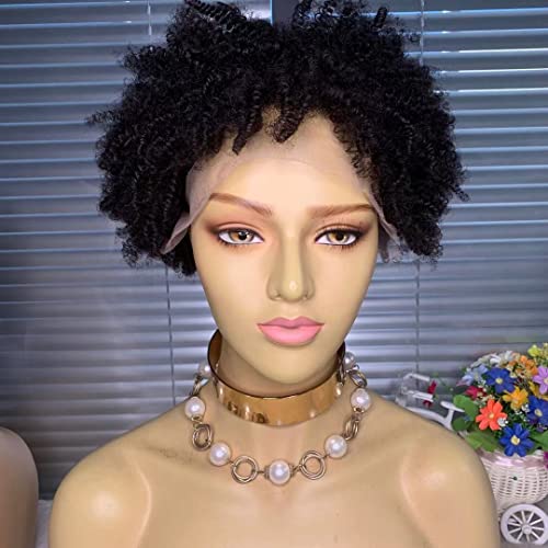 iVogue kosa Afro Kinky kovrčava t čipka prednja perika od ljudske kose sa šiškama Malezijski Djevičanska kosa kratka Bob čipkasta perika za afroamerikanke crne žene