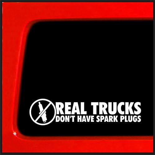 Priključak naljepnice | Pravi kamioni nemaju iskre | Naljepnica odbojnika naljepnica za dizel, kamion, prozor, laptop | 2 x7.5