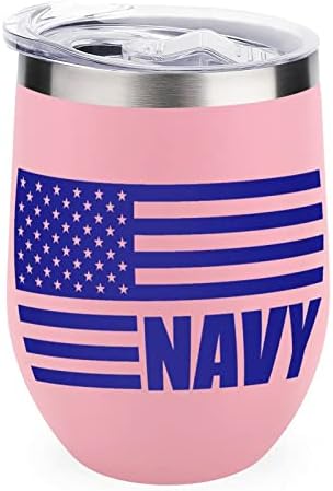 Mornarička američka zastava Tumbler Cup vakuum izolirana čaša od nehrđajućeg čelika kava putni šalica boca 12 oz sa poklopcem