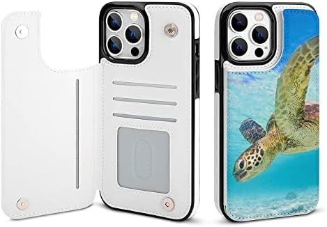 Hawaiian Sea Turtle Wallet Flip Folio futrola za telefon kompatibilna sa iPhone 13 /iPhone 13pro/iPhone 13 Mini / iPhone 13pro Max