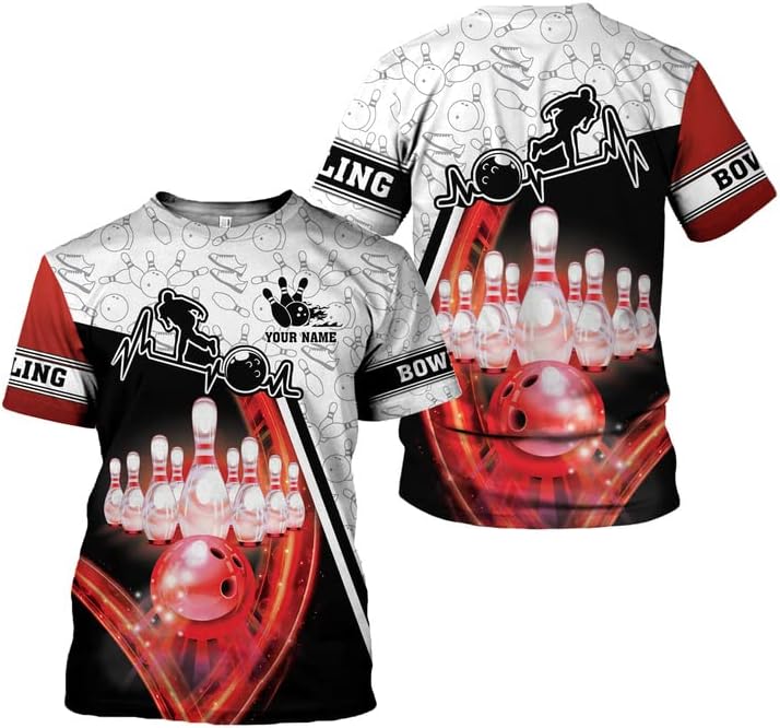 Personalizirana američka košulja za kuglanje po mjeri kuglanje Bowler poklon unisex 3D svu nad tiskanim majicom za muškarce