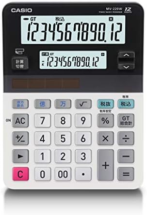 CASIO MV-220W-N TWIN LCD kalkulator, mini samo tip, 12 cifara