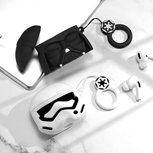 Star Airpods Case 2 Wars Paketi, zaštitni udarci otporni na konzumiranje sa pričvršćivanjem sa privjeskom sa tipkom sa Apple Airpod