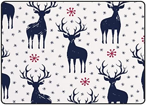 Xollar 80 x 58 u velikim dječjim prostircima crne ruke crtane jelene snježne pahulje mekani rasadnik Baby Playmatska prostirka za