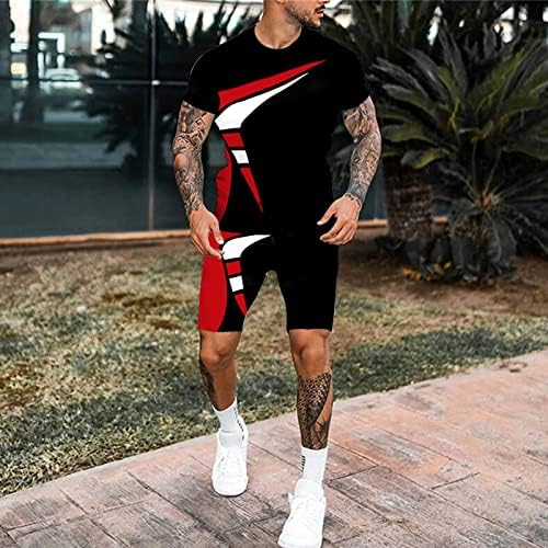 Muški atletski trenerke Brzi suhi posadni vrhovi i kratke hlače setovi labave ljetne plaže Sportska odjeća za majice