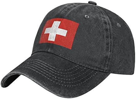 TZT Švicarska Zastava Unisex odrasli traper Tata Bejzbol šešir Sportska kaubojska kapa na otvorenom za muškarce i žene