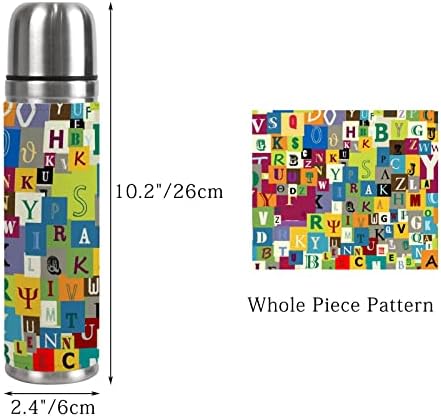 Vantaso boca za bocu za patchwork PLESAIR Checkered tartan vakuumska tikvica dvostruko zidna izolirana šolja 500ml 17 oz za sportsko