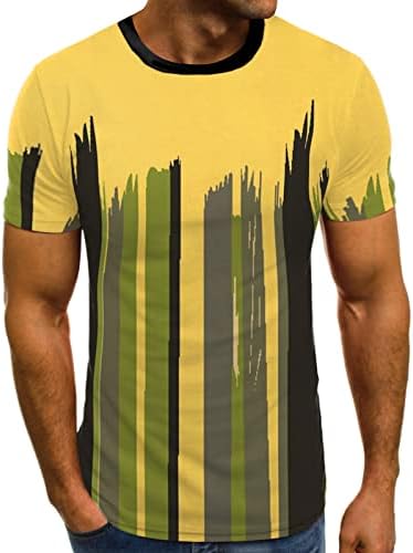 Bmisegm ljetne majice muške muške ljetne modne Casual 3D digitalne Retro Print majice kratke rukave bend majice za