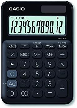 Kalkulator CASIO MS-20UC-BK radne površine, crni