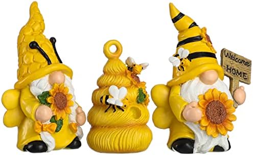 Argodaze 3pcs Bumble Bee Resin Gnomes Dekoracije Proljeće Ljeto Jesen Početna Figurice Tinered Lay Decor World Bee Day Rođendan Party