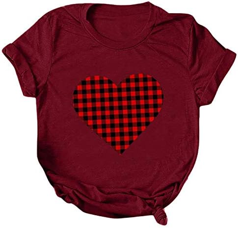 Majice za vježbanje kratkih rukava za žene Heart Print Turtleneck košulje Workout Soft Fleece Pulover žene