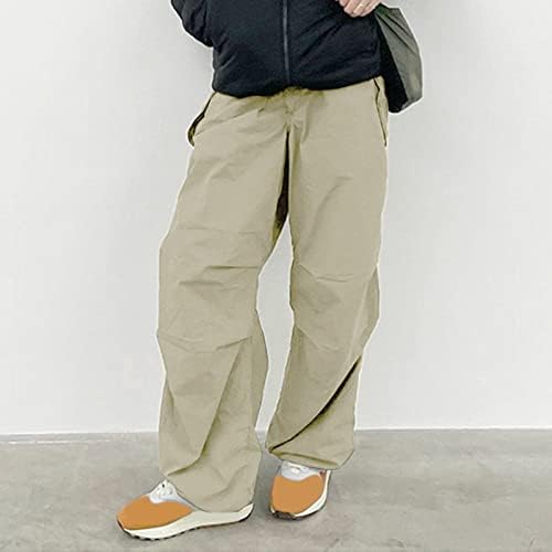 Zefotim teretni hlače Žene niske struk Y2K salone široke pantalone Ležerne prilike labave fit radne teretne hlače Srednja odjeća