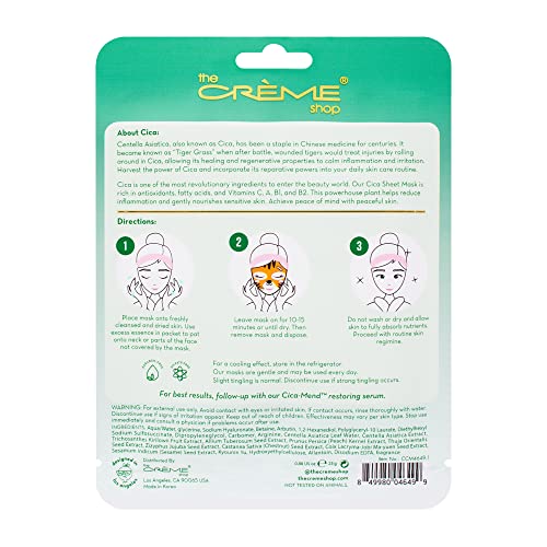 The Crème Shop | Korejska njega kože Gredi, kožu! Životinjski jednorog list listića maska ​​3 pakovanje - infuziran sa svjetlucavim