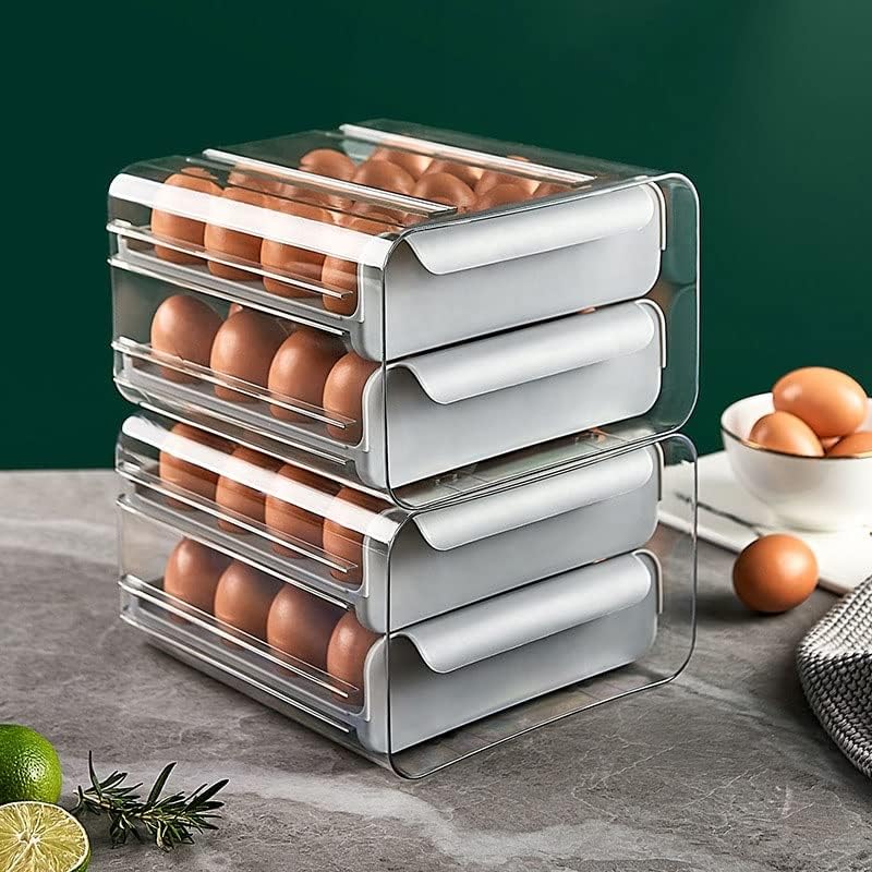 Lsdjgdde kutija za čuvanje jaja frižider prozirna dvoslojna ladica kutija za jaja početna
