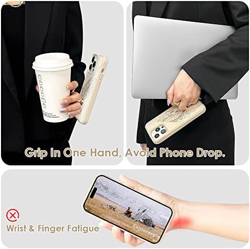 Kućvačka magnetska futrola sa postoljem za iPhone 13 Pro max, kompatibilan sa magsafe [dva načina stajališta] Ženska Slim Fit kožna