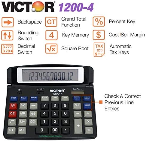 1200-4 Business Desktop kalkulator, 12-znamenkasti LCD