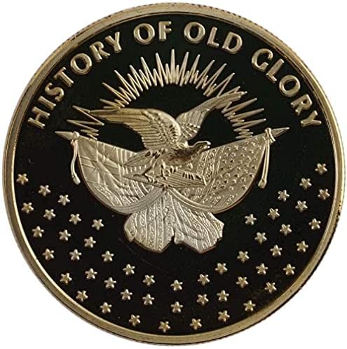 Challenge Coin American Betsy Ross ušivene zvijezde i pruge Kovanice Američke zvijezde i pruge Povijest Priča Komemorativni zlatni kovanice Kopiranje ukrasa Collection Cool Coin Coic