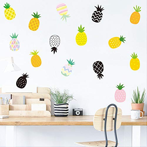 FINDUAT 30 kom Šareni naljepnica naljepnica od ananasa naljepnica, podne naljepnice, klase za kućnu zabavu, kućni dječji prostor kreativni ukras za zid