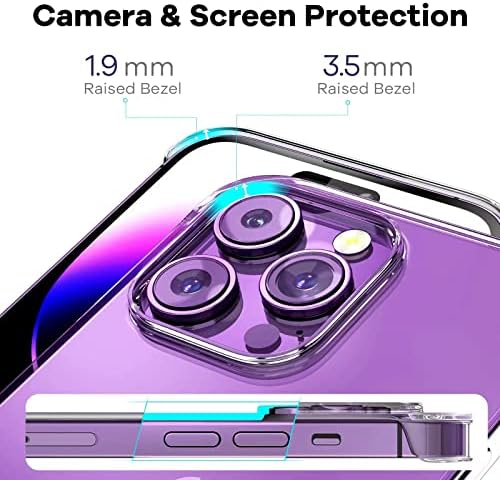 Twotry Crystal Clear futrola dizajnirana za iPhone 14 Pro max, minimalistički dizajn [ne-žutiling] Ultra tanak bez tankog oštećenog udarnog otpornosti na telefon 6,7 inča 2023