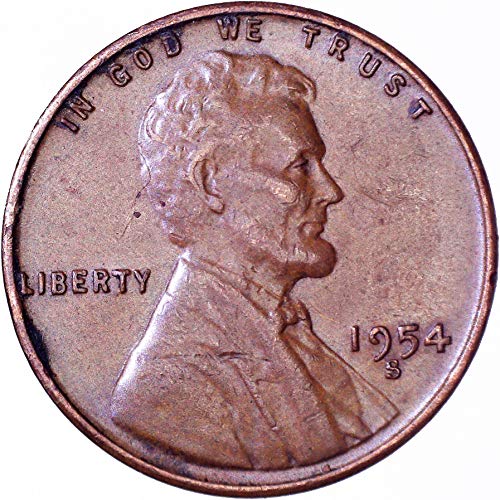 1954. Lincoln pšenični cent 1C o necrtenom