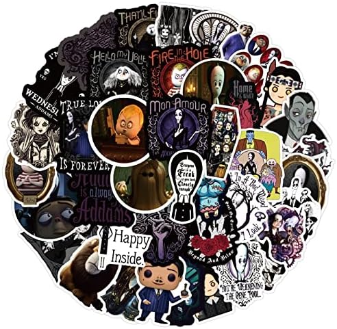 The Addams Family Theme Stickers 50kom crtani vinil vodootporan lijep dječak i djevojka naljepnica za Laptop računar Hydroflask Diarys