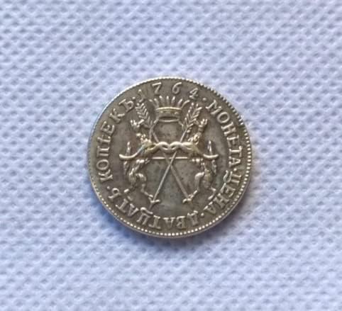 Antikni zanat # 2 1764 ruski 20 Kopek Copy Coin Commorativni novčić # 1170