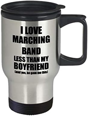 Marching Band Girl Girg Travel Ming Funny Valentine Poklon Idea za moj gf od dečka Volim kavu Čaj 14 oz Insulalirani poklopac