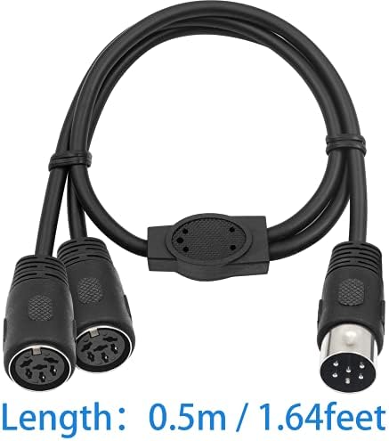 Poyiccot DIN 6-pinski Produžni kabl, 6-pinski DIN Muški na dvostruki 2 ženski y razdjelnik AV Adapter utičnica kabl za digitalne Audio
