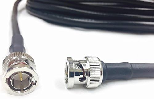 3 stopala BNC Kompozitni Video kabl RG59 75 Ohm Crni sastavljen u SAD-u prilagođenim kablovskim priključkom