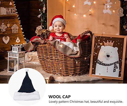 GALPADA Knit Santa šešir Božić Unisex plišani šešir Nova godina šešir Crvena Fluffy Božić Santa šešir Božić dekor za Božićnu zabavu