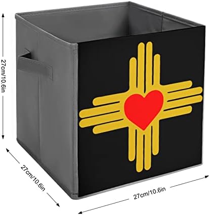 Nova Meksiko Državna zastava za zastavu Sklapaju od tkanine za odlaganje kabine za kabloru Organizator sklopiva kutija sa ručkama