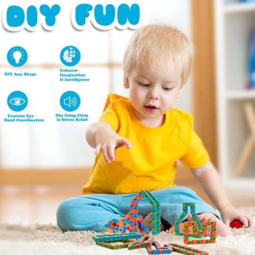36 pakovanje Wacky Tracks Fidget Tyy 24 linkovi Snake Fidget igračka za dječje senzorno klikni FIDGET Igračke za djecu odrasli ADHD,