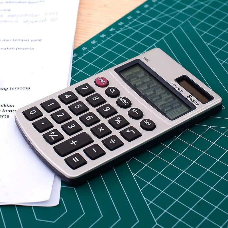 Quul mini kalkulator metalni džepni kalkulator 8-znamenkasti poklopac baterija i solarna dvostruka energija ručna nose poslovne kancelarije