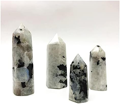 Zym116 1pc Prirodni bijeli mjesec kvarc Obelisk kristalni štapići točka zacjeljivanje kula za iscjeljivanje uzorkovima prirodnog kamenja