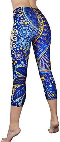 Comfy joga hlače - Workout Capris - Visoko struk vježbanje za žene - Lagana tiskana nogu joge