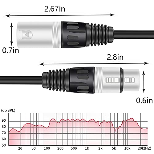 Tan QY XLR kabl za razdvajanje, 1 XLR ženski na 2 XLR muški Patch Y kabl Balansirani mikrofon kabl za razdjelnik Audio adapter, 3-pinski