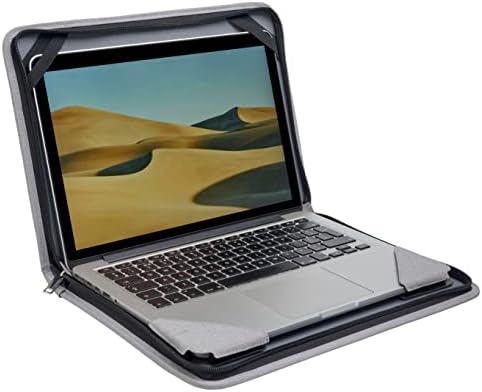 Bronel Siva kožna laptop Messenger futrola - kompatibilan sa HP Chromebook 11a-na0000NA laptop