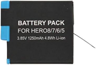2-pack AHDBT-801 Zamjena punjača za bateriju za GOPRO Hero 6 HD srebrna kamera - kompatibilna sa SPJB1B Potpuno dekodirana baterija