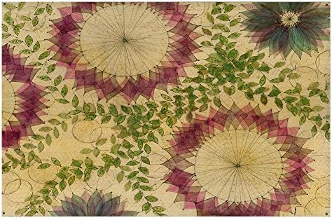 Dianoche tkani tepisi, kuhinjske prostirke, prostirke za kupanje od papirnog mozaičkog studija Flower Whispy Small 2x3 Ft