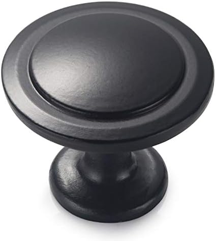 RoCoda 10-pakovanje, 1,26 , crni ukrasni gumbe za ručice povlači okrugli gumb za ormarić s ormarić za ladicu za cipele Okrugli gumb