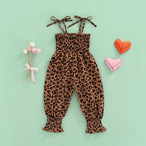 Mozikqin Toddler Kids Baby Girl Strap rukavice bez rukava Leopard Presvlake za printu nagledne odjeće modne odjeće