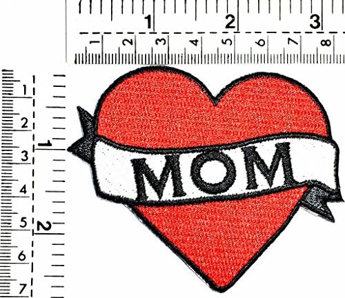Volim mamu super mama crvena srčana patch simbol DIY glačalo na patch gvožđe-na dizajnerskoj patch-u koji se koristi za poklone zanatske