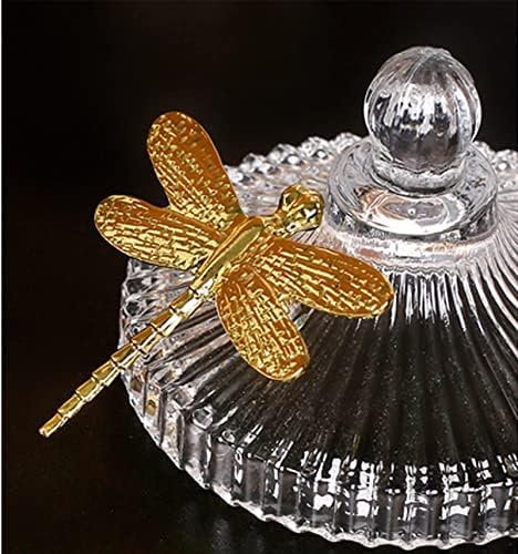 WSSBK Glass Candy Jar Butterfly Skladištenje Jar Creative Dnevna soba Nakit sa poklopcem Kućnog uređenja za pohranu