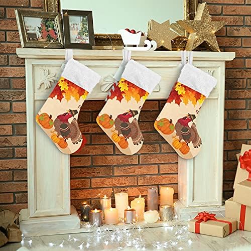 Alaza Božićne čarape Sretna Dan zahvalnosti Turska Pumpkins Classic Personalizirani Veliki ukrasi skladištenja za obiteljski odmor